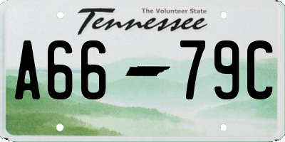 TN license plate A6679C