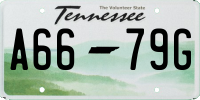 TN license plate A6679G