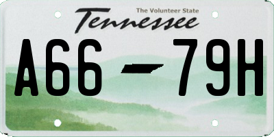TN license plate A6679H