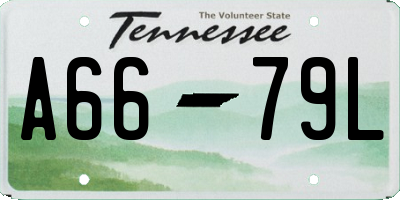 TN license plate A6679L