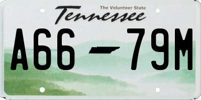 TN license plate A6679M