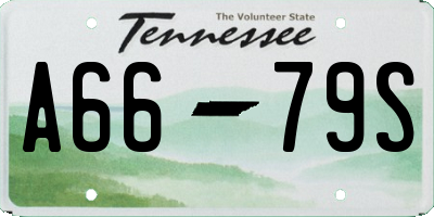TN license plate A6679S