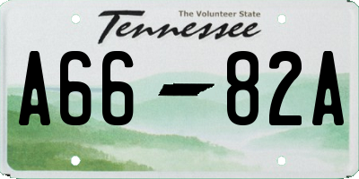 TN license plate A6682A