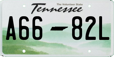 TN license plate A6682L