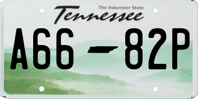 TN license plate A6682P