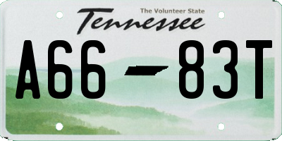 TN license plate A6683T
