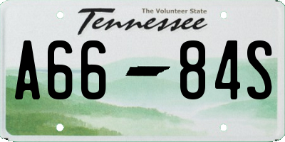 TN license plate A6684S