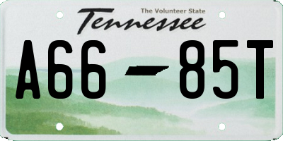 TN license plate A6685T