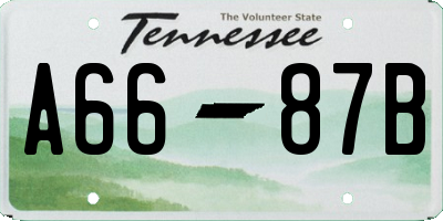 TN license plate A6687B