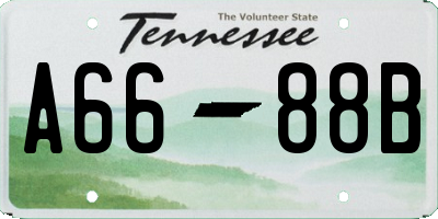 TN license plate A6688B