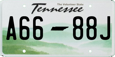 TN license plate A6688J
