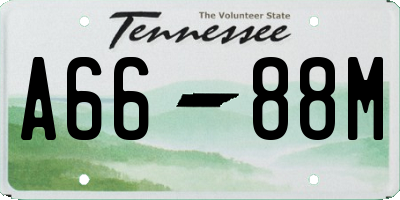 TN license plate A6688M