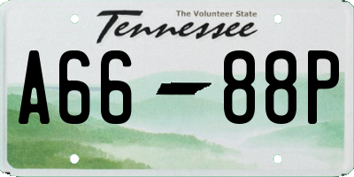 TN license plate A6688P