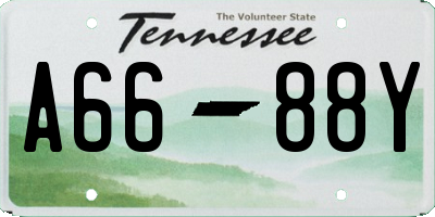 TN license plate A6688Y