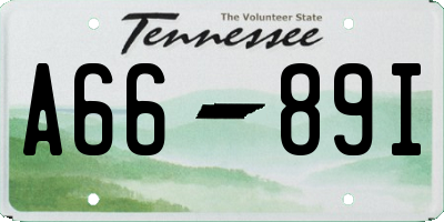 TN license plate A6689I