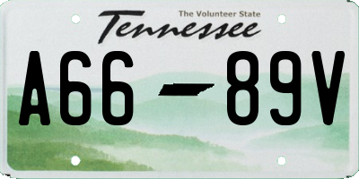 TN license plate A6689V