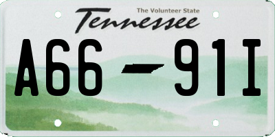 TN license plate A6691I