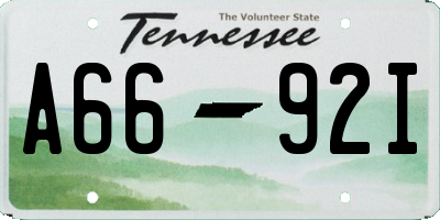TN license plate A6692I