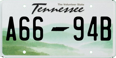 TN license plate A6694B