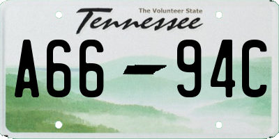 TN license plate A6694C