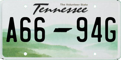 TN license plate A6694G