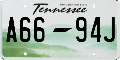 TN license plate A6694J