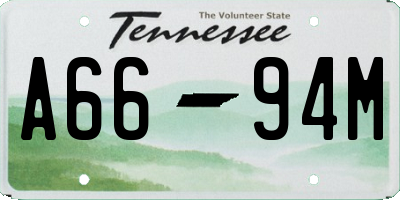 TN license plate A6694M