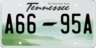 TN license plate A6695A