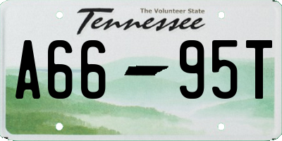 TN license plate A6695T