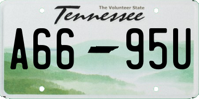 TN license plate A6695U