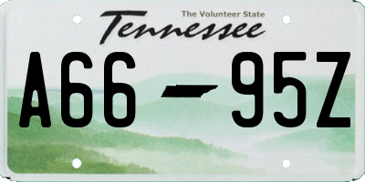 TN license plate A6695Z