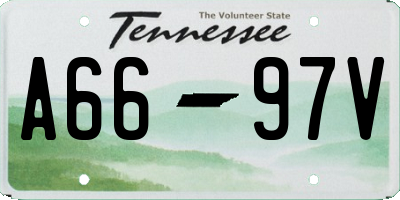 TN license plate A6697V