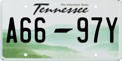 TN license plate A6697Y