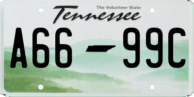 TN license plate A6699C