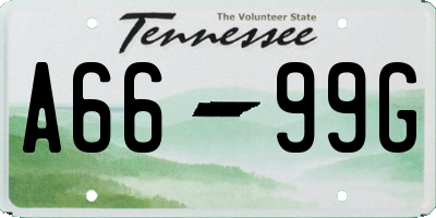 TN license plate A6699G