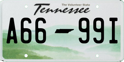 TN license plate A6699I