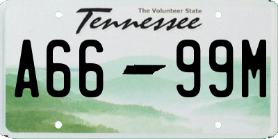 TN license plate A6699M