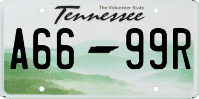 TN license plate A6699R