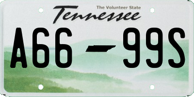 TN license plate A6699S
