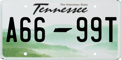 TN license plate A6699T