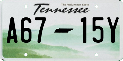 TN license plate A6715Y