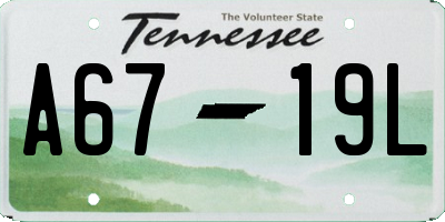 TN license plate A6719L