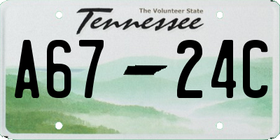 TN license plate A6724C