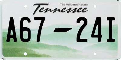 TN license plate A6724I