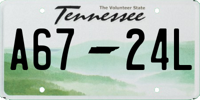 TN license plate A6724L