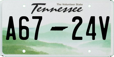 TN license plate A6724V