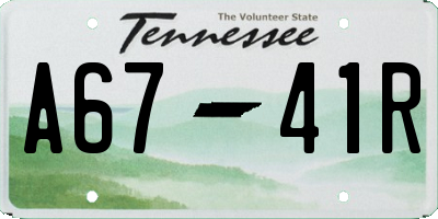 TN license plate A6741R