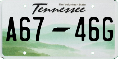TN license plate A6746G