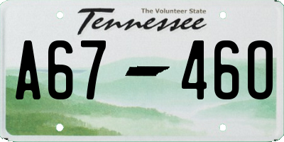 TN license plate A6746O