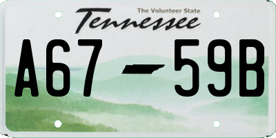 TN license plate A6759B